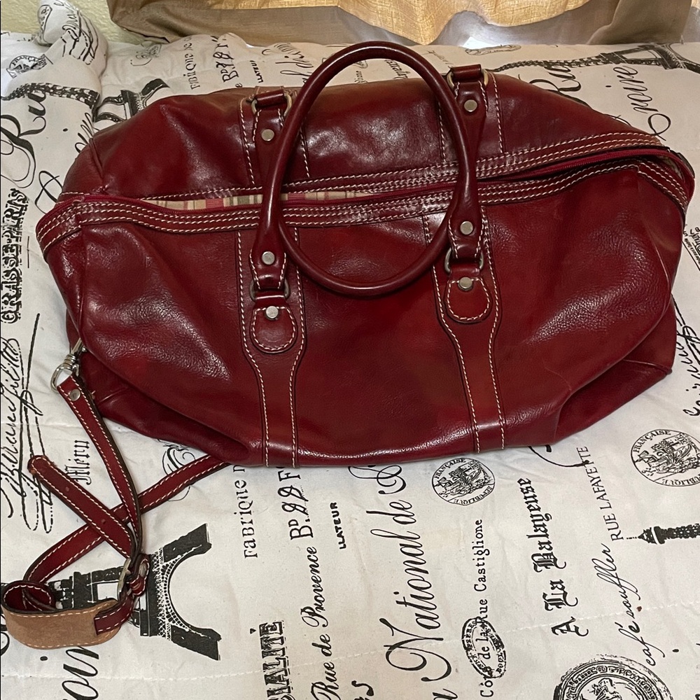 Floto Elegant Red Leather Women's Bag